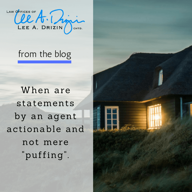 When are statements by an agent actionable and not mere “puffing”?