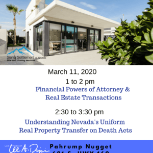 2 Free CE's in Pahrump