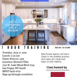 Free Probate Training - July 21, 2020 at Stewart Title