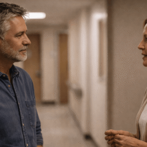 Couple discussing Divorce and Estate Planning matters in a private setting