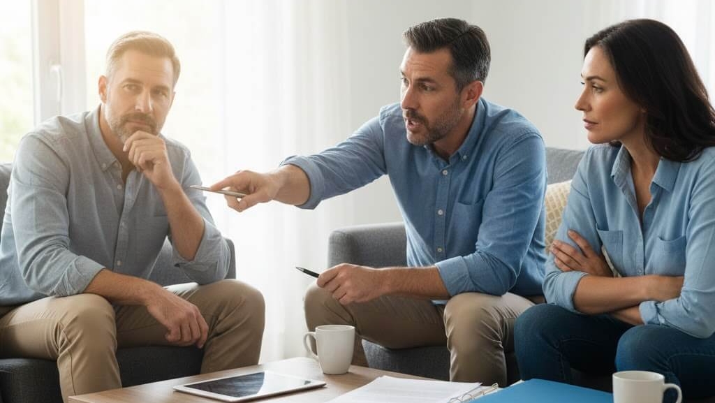 Family discussing probate attorney fees and who pays probate attorney fees during estate consultation in Nevada